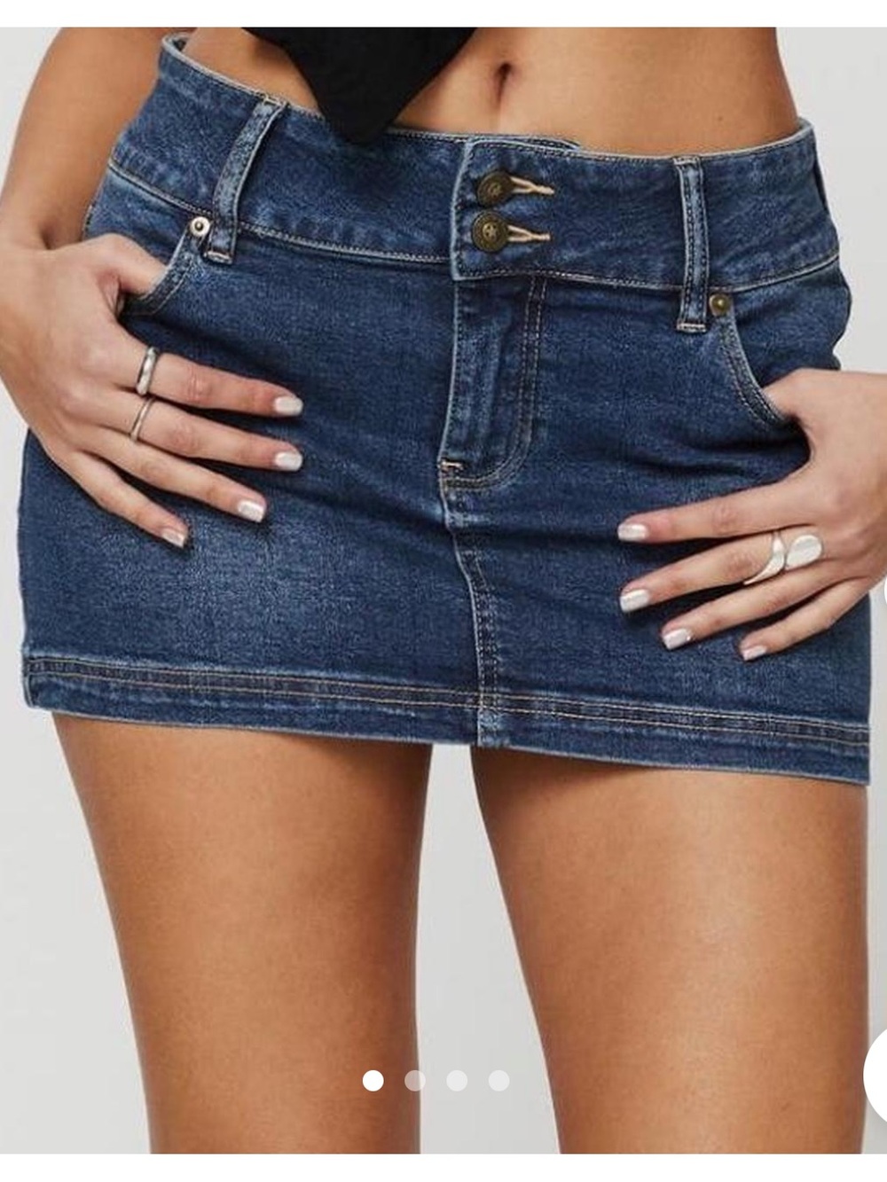 Princess Polly Dark Blue Denim Mini Skirt